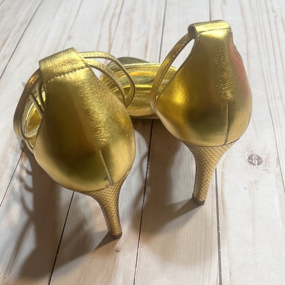 Free People Gold Strap 3-1/2” Heels - Picture 6 of 10